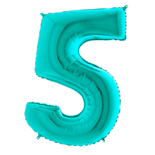 Load image into Gallery viewer, Tiffany Blue 0-9 Megaloon Balloon Numbers