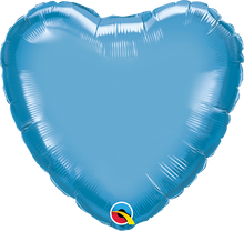 Load image into Gallery viewer, 18" Chrome Blue Heart Foil Balloon
