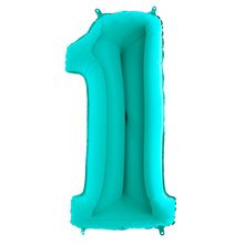 Load image into Gallery viewer, Tiffany Blue 0-9 Megaloon Balloon Numbers