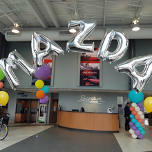 Load image into Gallery viewer, Silver 40'' Foil Letter Balloon