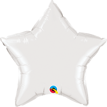 Load image into Gallery viewer, white star foil balloon 20 inch