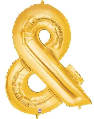 Gold Ampersand Foil Balloon Letters