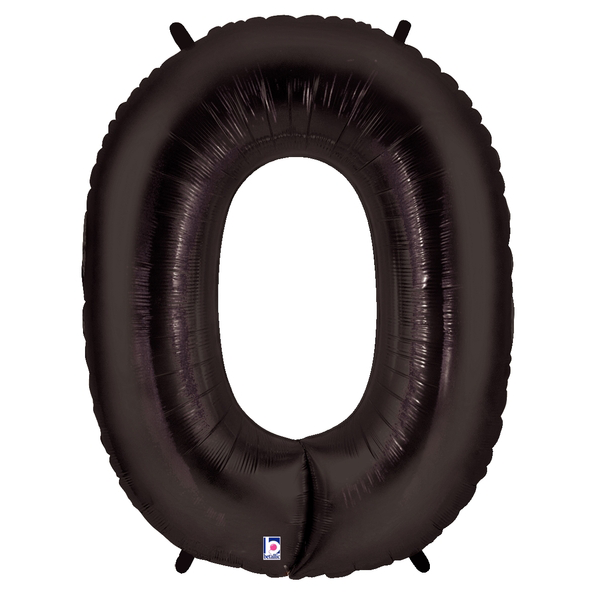 Black Number 0 Megaloon Balloon Numbers