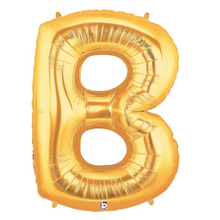 Load image into Gallery viewer, Gold Letter B Foil Balloon Letters
