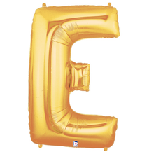 Load image into Gallery viewer, Gold Letter E Foil Balloon Letters
