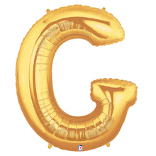 Load image into Gallery viewer, Gold Letter G Foil Balloon Letters