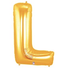 Load image into Gallery viewer, Gold Letter L Foil Balloon Letters