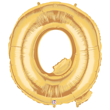 Load image into Gallery viewer, Gold Letter Q Foil Balloon Letters