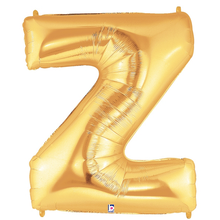 Load image into Gallery viewer, Gold Letter Z Foil Balloon Letters