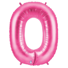 Load image into Gallery viewer, Pink Number 0 Megaloon Balloon Numbers