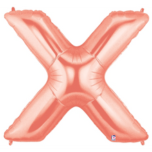 Load image into Gallery viewer, Rose Gold Letter X Foil Balloon-Size 40''