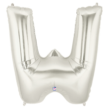 Load image into Gallery viewer, Letter W Foil Balloon Letters