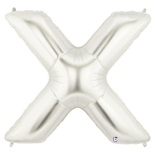 Load image into Gallery viewer, Silver Letter X Foil Balloon-Size 40''