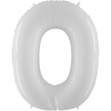 Load image into Gallery viewer, White Number 0-9 Foil Number Balloon