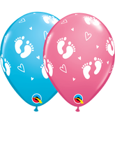 Load image into Gallery viewer, baby footprints &amp; hearts fashion 11&quot; Balloons
