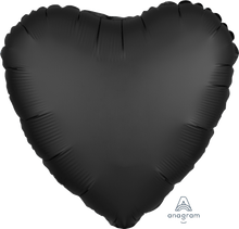 Load image into Gallery viewer, black heart shaped foil balloon