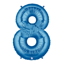 Load image into Gallery viewer, Blue Number 0-9 Megaloon Balloon Numbers