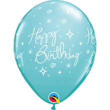 Load image into Gallery viewer, Happy Birthday Elegant Sparkles & Swirls 11" Balloons