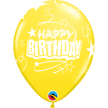 Load image into Gallery viewer, Happy Birthday Loops & Stars 11" Balloons