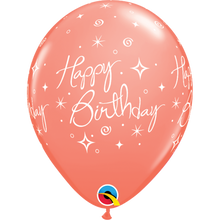 Load image into Gallery viewer, Happy Birthday Elegant Sparkles & Swirls 11" Balloons