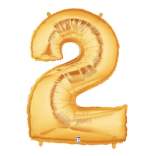 Load image into Gallery viewer, Gold Number 0-9 Foil Number Balloons