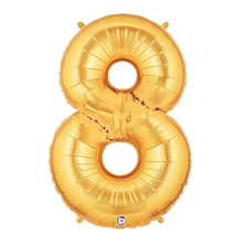 Load image into Gallery viewer, Gold Number 0-9 Foil Number Balloons