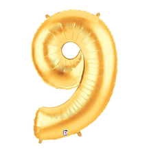 Load image into Gallery viewer, Gold Number 0-9 Foil Number Balloons
