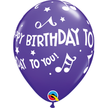 Load image into Gallery viewer, Happy Birthday To You Music Notes 11" Balloons