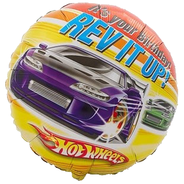 Hot Wheels Rev it Up! Birthday Balloon Vancouver Balloons