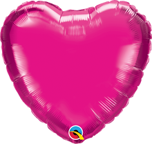 Load image into Gallery viewer, magenta heart shaped foil balloon