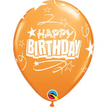 Load image into Gallery viewer, Happy Birthday Loops & Stars 11" Balloons