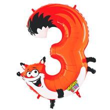 Load image into Gallery viewer, Number 0-9 Party Animal Zooloons Megaloon Balloon Numbers