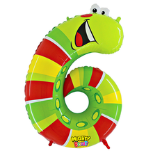 Load image into Gallery viewer, Number 0-9 Party Animal Zooloons Megaloon Balloon Numbers