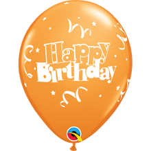 Load image into Gallery viewer, Happy Birthday Streamers & Stars 11" Balloons