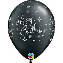 Load image into Gallery viewer, Happy Birthday Elegant Sparkles & Swirls 11" Balloons