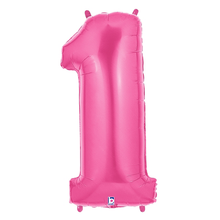 Load image into Gallery viewer, Pink Number 0-9 Megaloon Balloon Numbers