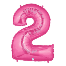 Load image into Gallery viewer, Pink Number 0-9 Megaloon Balloon Numbers