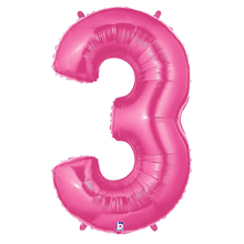Load image into Gallery viewer, Pink Number 0-9 Megaloon Balloon Numbers