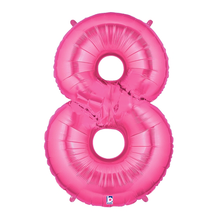 Load image into Gallery viewer, Pink Number 0-9 Megaloon Balloon Numbers