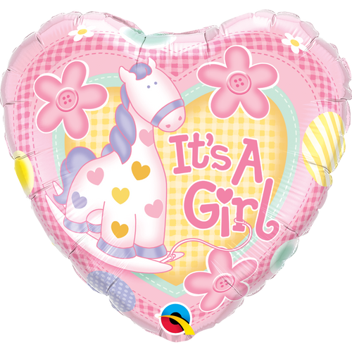 It's A Girl Soft Pony Balloon