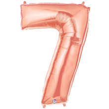 Load image into Gallery viewer, Rose Gold Number 0-9 Megaloon Balloon Numbers