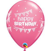 Load image into Gallery viewer, Happy Birthday Pennants &amp; Dots 11&quot; Balloons
