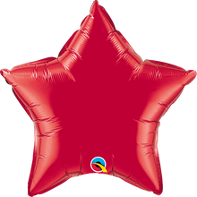 Load image into Gallery viewer, ruby red star foil balloon 20 inch