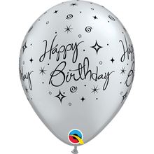 Load image into Gallery viewer, Happy Birthday Elegant Sparkles & Swirls 11" Balloons