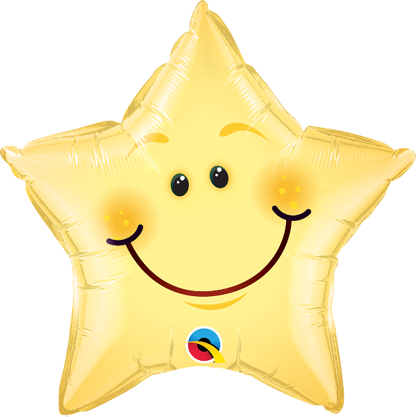 Smiley Face Star Balloon