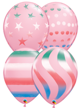 Load image into Gallery viewer, Assorted Sprays Pink 11" Balloons