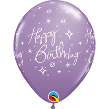 Load image into Gallery viewer, Happy Birthday Elegant Sparkles & Swirls 11" Balloons