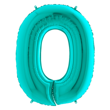 Load image into Gallery viewer, Tiffany Blue 0-9 Megaloon Balloon Numbers