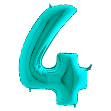 Load image into Gallery viewer, Tiffany Blue 0-9 Megaloon Balloon Numbers