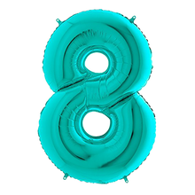 Load image into Gallery viewer, Tiffany Blue 0-9 Megaloon Balloon Numbers